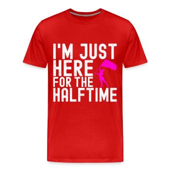 Drapeau agitant la fanfare garde de couleur - T-shirt bio Premium Homme - rouge - Devant - Damien (186cm)