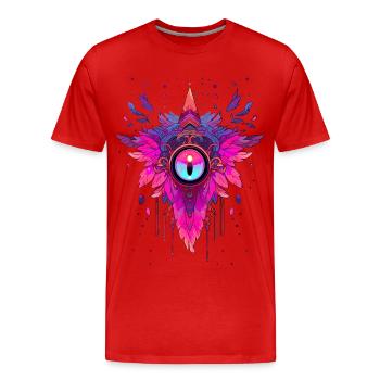Attrape-rêves #11 - T-shirt bio Premium Homme - rouge - Devant - Damien (186cm)