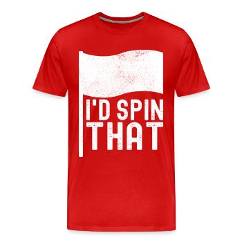 Drapeau agitant la fanfare garde de couleur - T-shirt bio Premium Homme - rouge - Devant - Damien (186cm)