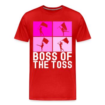 Drapeau agitant la fanfare garde de couleur - T-shirt bio Premium Homme - rouge - Devant - Damien (186cm)