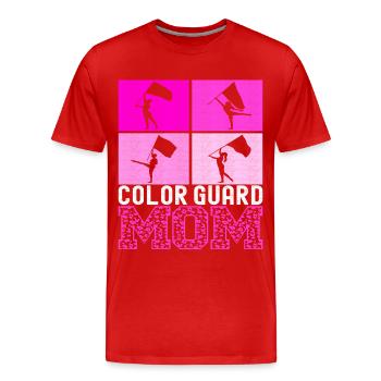 Drapeau agitant la fanfare garde de couleur - T-shirt bio Premium Homme - rouge - Devant - Damien (186cm)