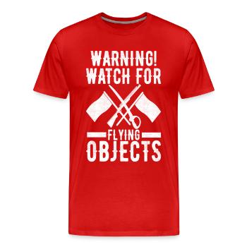 Drapeau agitant la fanfare garde de couleur - T-shirt bio Premium Homme - rouge - Devant - Damien (186cm)