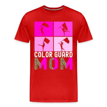Drapeau agitant la fanfare garde de couleur - T-shirt bio Premium Homme - rouge - Devant - Damien (186cm)