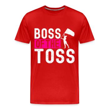 Drapeau agitant la fanfare garde de couleur - T-shirt bio Premium Homme - rouge - Devant - Damien (186cm)