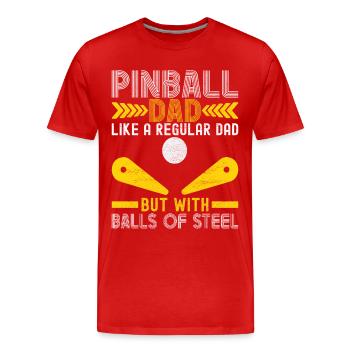 Pinball Flipper - Men's Premium Organic T-Shirt - red - Front - Damien (186cm)