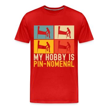Pinball Flipper - Männer Premium Bio T-Shirt - Rot - Vorne - Damien (186cm)