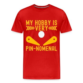 Pinball Flipper - Men's Premium Organic T-Shirt - red - Front - Damien (186cm)