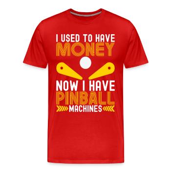 Pinball Flipper - T-shirt bio Premium Homme - rouge - Devant - Damien (186cm)