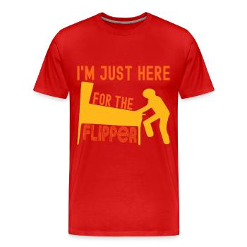 Pinball Flipper - Men's Premium Organic T-Shirt - red - Front - Damien (186cm)