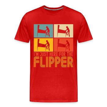 Pinball Flipper - Men's Premium Organic T-Shirt - red - Front - Damien (186cm)