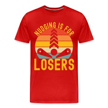 Pinball Flipper - Men's Premium Organic T-Shirt - red - Front - Damien (186cm)