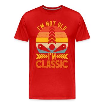 Pinball Flipper - Männer Premium Bio T-Shirt - Rot - Vorne - Damien (186cm)