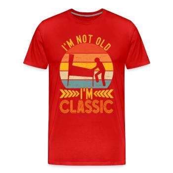 Pinball Flipper - Men's Premium Organic T-Shirt - red - Front - Damien (186cm)