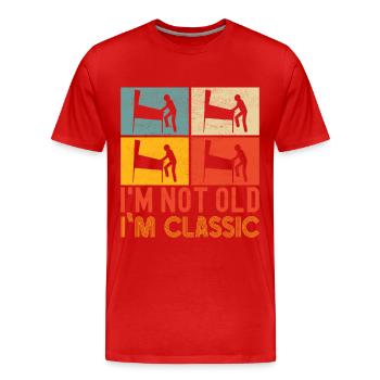Pinball Flipper - Men's Premium Organic T-Shirt - red - Front - Damien (186cm)