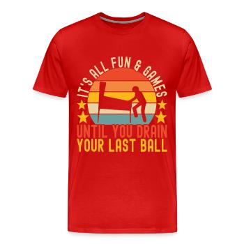 Pinball Flipper - Men's Premium Organic T-Shirt - red - Front - Damien (186cm)