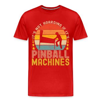 Pinball Flipper - Men's Premium Organic T-Shirt - red - Front - Damien (186cm)