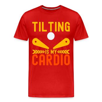 Pinball Flipper - Men's Premium Organic T-Shirt - red - Front - Damien (186cm)