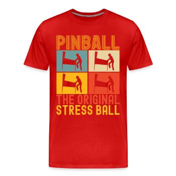Pinball Flipper - Men's Premium Organic T-Shirt - red - Front - Damien (186cm)