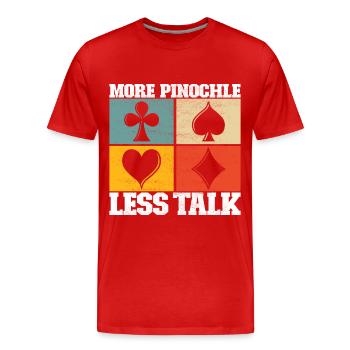 Binocular Pinochle - Men's Premium Organic T-Shirt - red - Front - Damien (186cm)