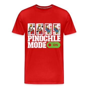 Binocular Pinochle - Men's Premium Organic T-Shirt - red - Front - Damien (186cm)