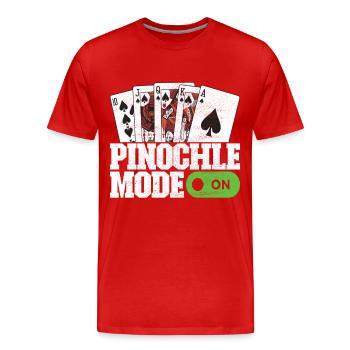 Binokel Pinochle - T-shirt bio Premium Homme - rouge - Devant - Damien (186cm)