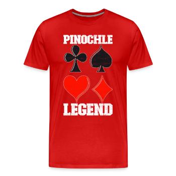 Binocular Pinochle - Men's Premium Organic T-Shirt - red - Front - Damien (186cm)