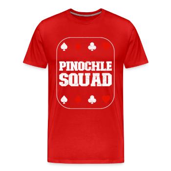 Binocular Pinochle - Men's Premium Organic T-Shirt - red - Front - Damien (186cm)