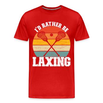 Lacrosse Lacrosse Players - Men's Premium Organic T-Shirt - red - Front - Damien (186cm)