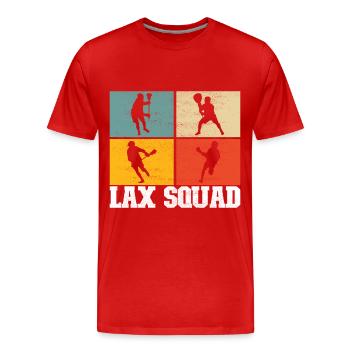 Lacrosse Lacrosse Players - Men's Premium Organic T-Shirt - red - Front - Damien (186cm)
