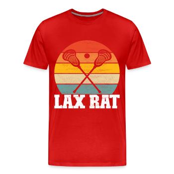 Lacrosse Lacrosse Players - Men's Premium Organic T-Shirt - red - Front - Damien (186cm)