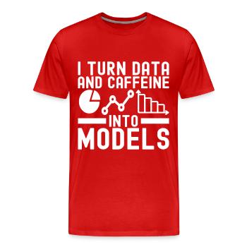 Data Science Data Analyst - Men's Premium Organic T-Shirt - red - Front - Damien (186cm)