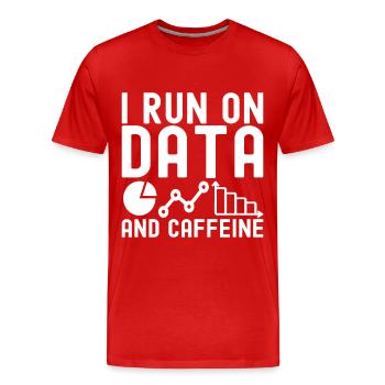 Data Science Data Analyst - Men's Premium Organic T-Shirt - red - Front - Damien (186cm)