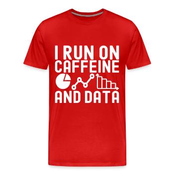 Data Science Data Analyst - Men's Premium Organic T-Shirt - red - Front - Damien (186cm)
