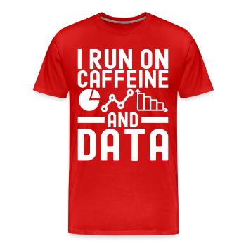 Data Science Data Analyst - Men's Premium Organic T-Shirt - red - Front - Damien (186cm)