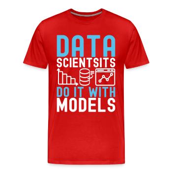 Data Science Data Analyst - Men's Premium Organic T-Shirt - red - Front - Damien (186cm)