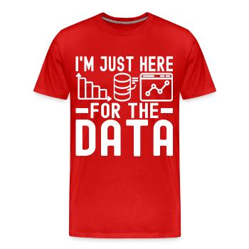 Data Science Data Analyst - Men's Premium Organic T-Shirt - red - Front - Damien (186cm)