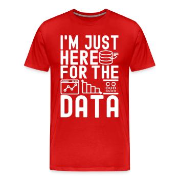 Data Science Data Analyst - Men's Premium Organic T-Shirt - red - Front - Damien (186cm)