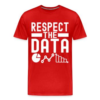Data Science Data Analyst - Men's Premium Organic T-Shirt - red - Front - Damien (186cm)