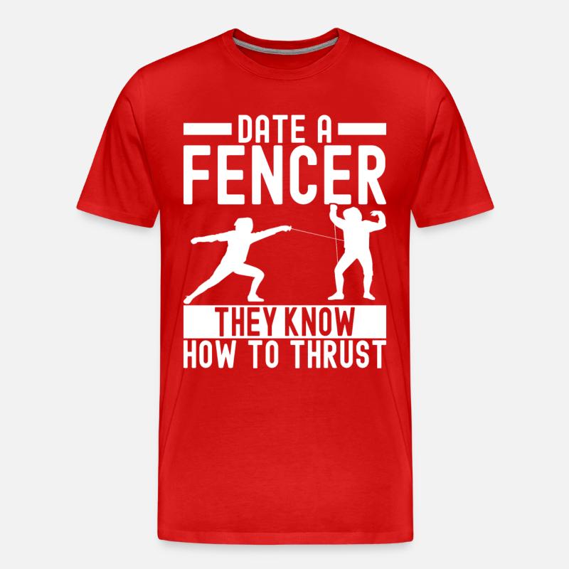 Fechten Fechtsport - Männer Premium Bio T-Shirt - Rot