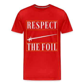 Fechten Fechtsport - Männer Premium Bio T-Shirt - Rot - Vorne - Damien (186cm)