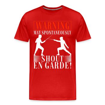 Clôtures Clôtures - T-shirt bio Premium Homme - rouge - Devant - Damien (186cm)