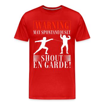 Fechten Fechtsport - Männer Premium Bio T-Shirt - Rot - Vorne - Damien (186cm)