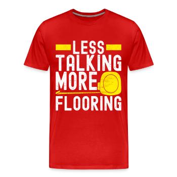 Tiler Floor Layer - Men's Premium Organic T-Shirt - red - Front - Damien (186cm)