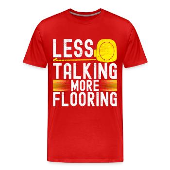 Tiler Floor Layer - Men's Premium Organic T-Shirt - red - Front - Damien (186cm)