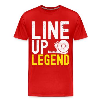 Carrelage Couche de sol - T-shirt bio Premium Homme - rouge - Devant - Damien (186cm)