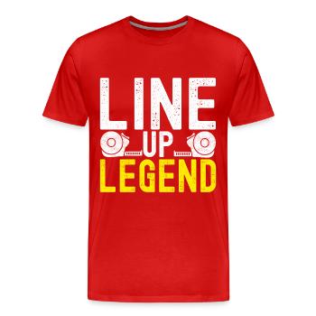 Tiler Floor Layer - Men's Premium Organic T-Shirt - red - Front - Damien (186cm)