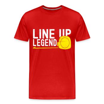 Tiler Floor Layer - Men's Premium Organic T-Shirt - red - Front - Damien (186cm)
