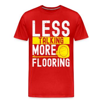Tiler Floor Layer - Men's Premium Organic T-Shirt - red - Front - Damien (186cm)