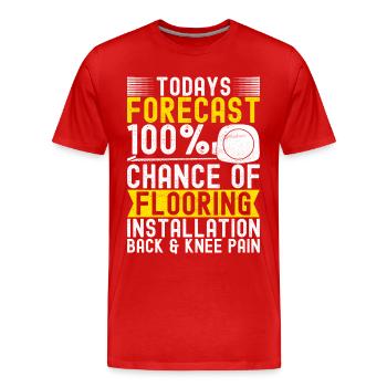 liesenleger floor layer - Men's Premium Organic T-Shirt - red - Front - Damien (186cm)