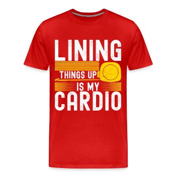 liesenleger floor layer - Men's Premium Organic T-Shirt - red - Front - Damien (186cm)